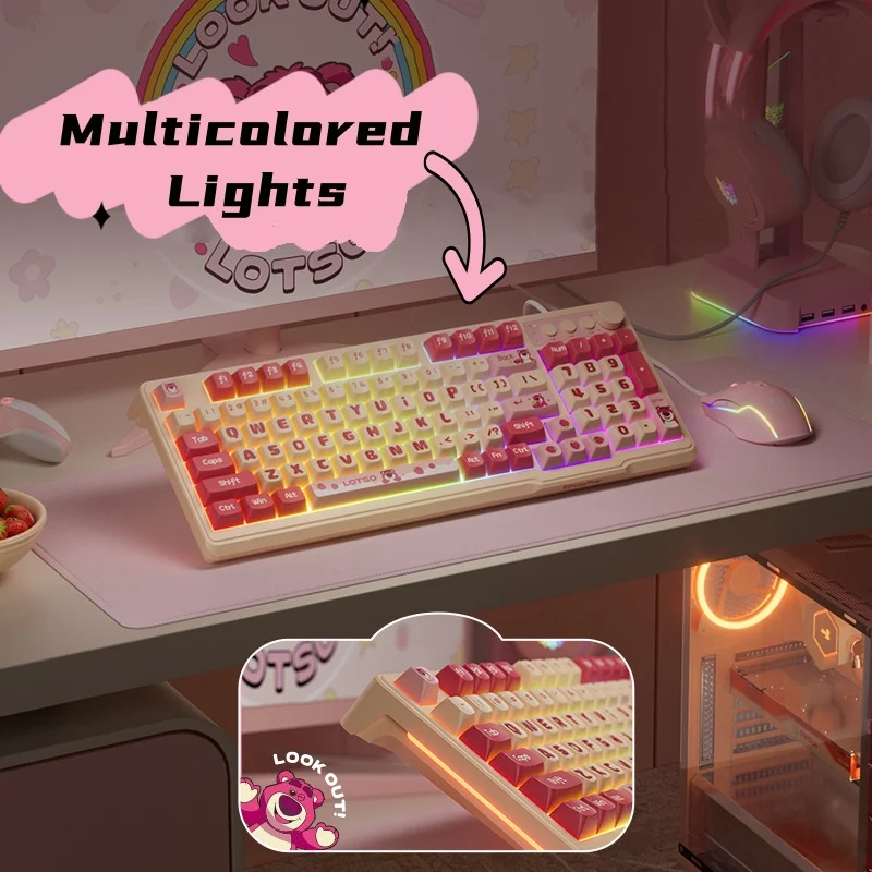Gaming Keyboard Mouse Set - Lotso Keyboard 2.4G Keyboard Gaming Nirkabel