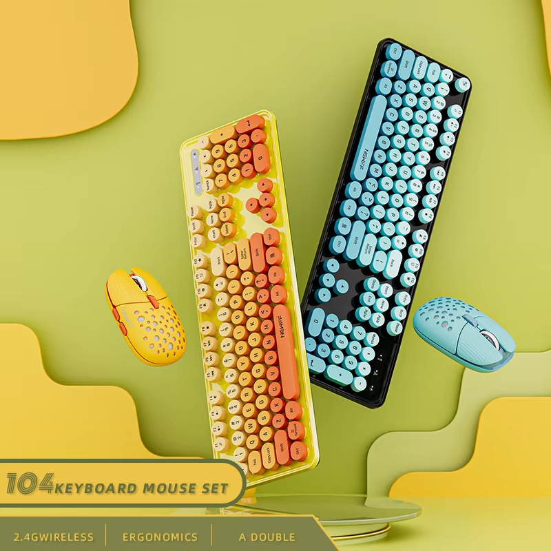 Gaming Keyboard And Mouse Combo Wireless - 104 Tombol 2.4G Keyboard Gaming Nirkabel