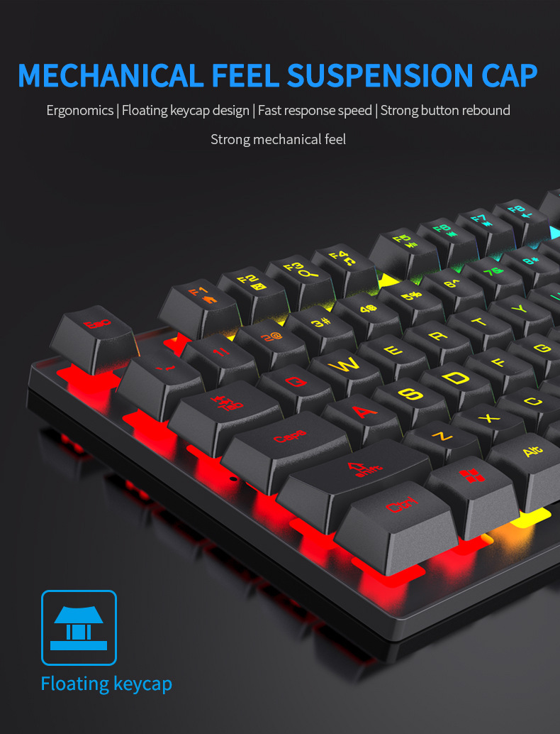 Keyboard Mekanis 104 Tombol de - Keyboard Mouse Bundle Gaming ulasan dan harga