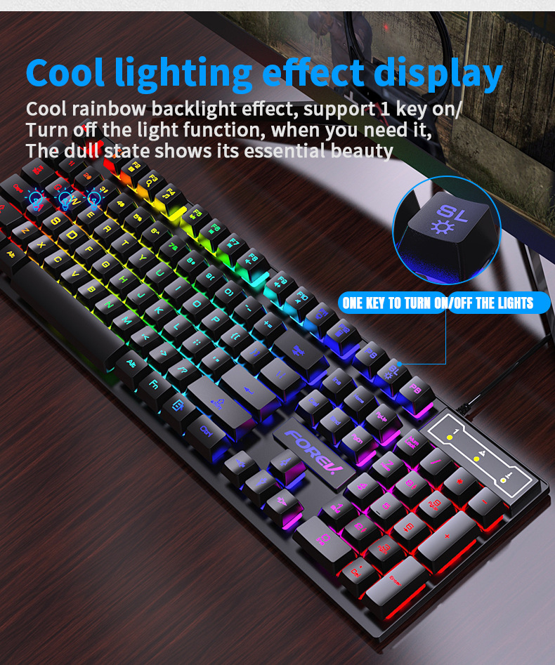 Keyboard Mekanis 104 Tombol de - Keyboard Mouse Bundle Gaming ulasan dan harga