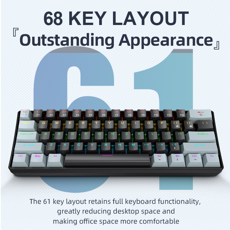 APAYADO K61 Keyboard Mekanis M - Gaming Keyboard And Mouse Combo ulasan dan harga