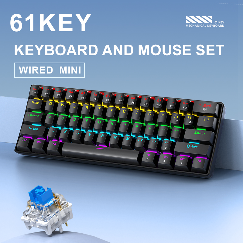 APAYADO K61 Keyboard Mekanis M - Gaming Keyboard And Mouse Combo ulasan dan harga