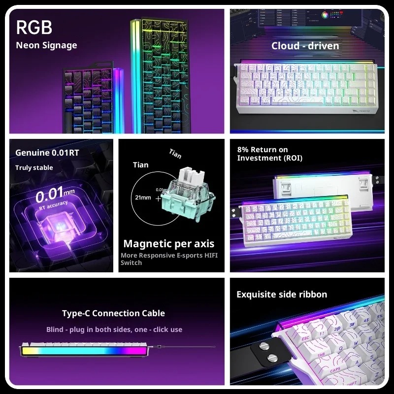 Keyboard Gaming SK11HE Wired H - Gaming Keyboard Hall Effect Switches ulasan dan harga