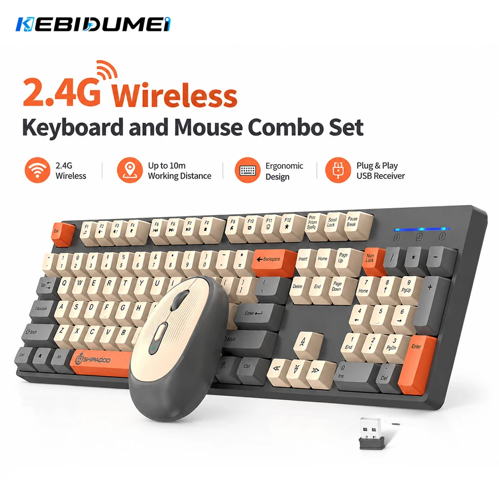 KEBIDUMEI Set Keyboard dan Mou - Gaming Keyboard And Mouse Combo Wireless ulasan dan harga