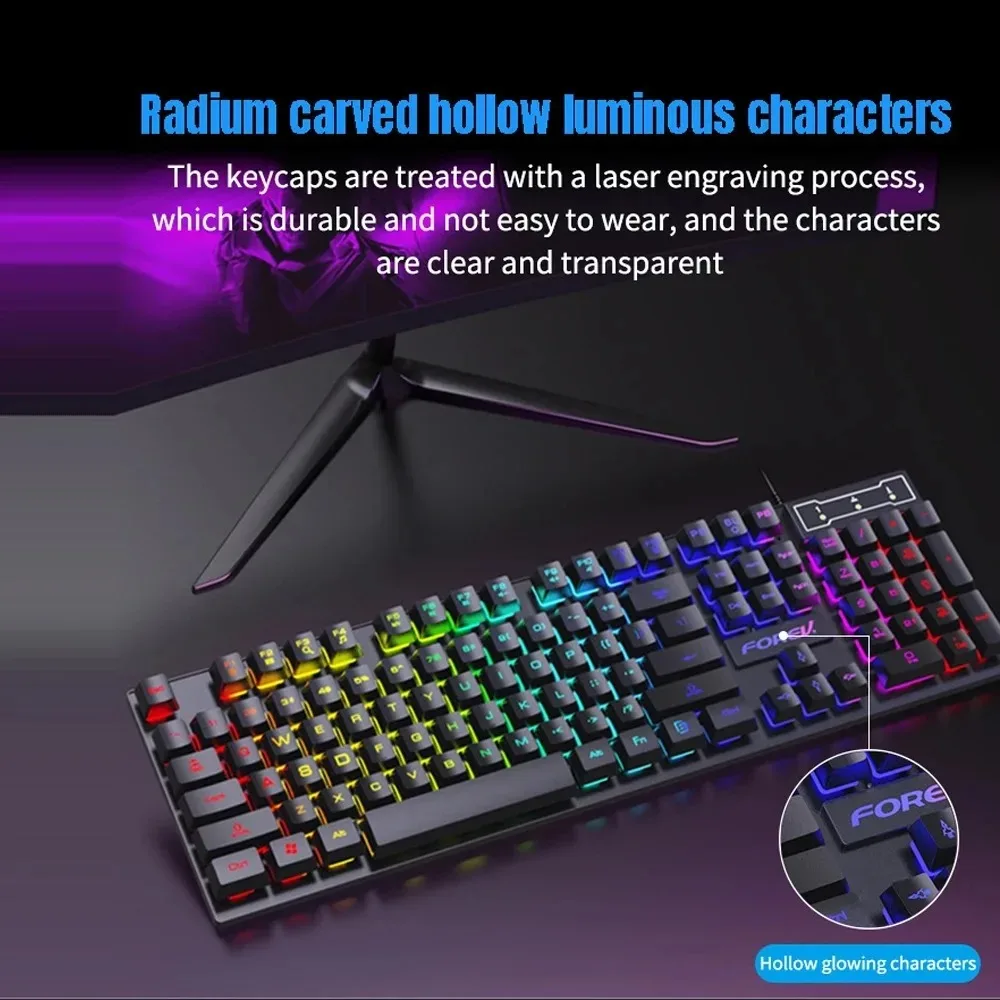 104 Tombol Keyboard Mekanik Ba - Keyboard Mouse Bundle Gaming ulasan dan harga