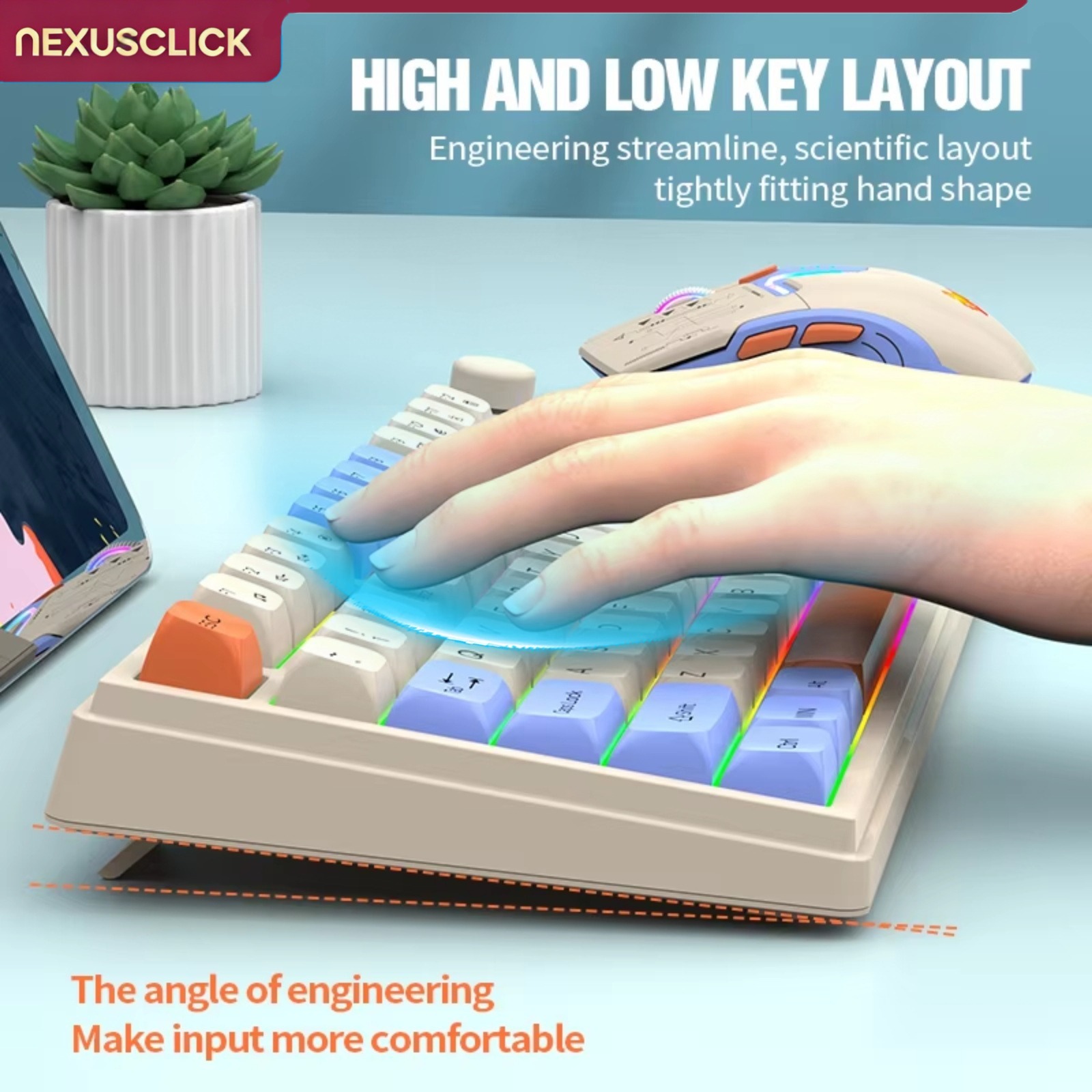 NexusClick Kombinasi Keyboard  - Gaming Keyboard And Mouse Combo Wireless ulasan dan harga