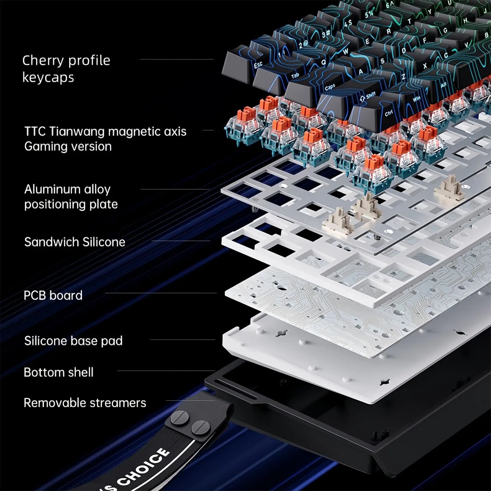MCHOSE ACE 68 Keyboard Gaming  - Gaming Keyboard Hall Effect Switches ulasan dan harga