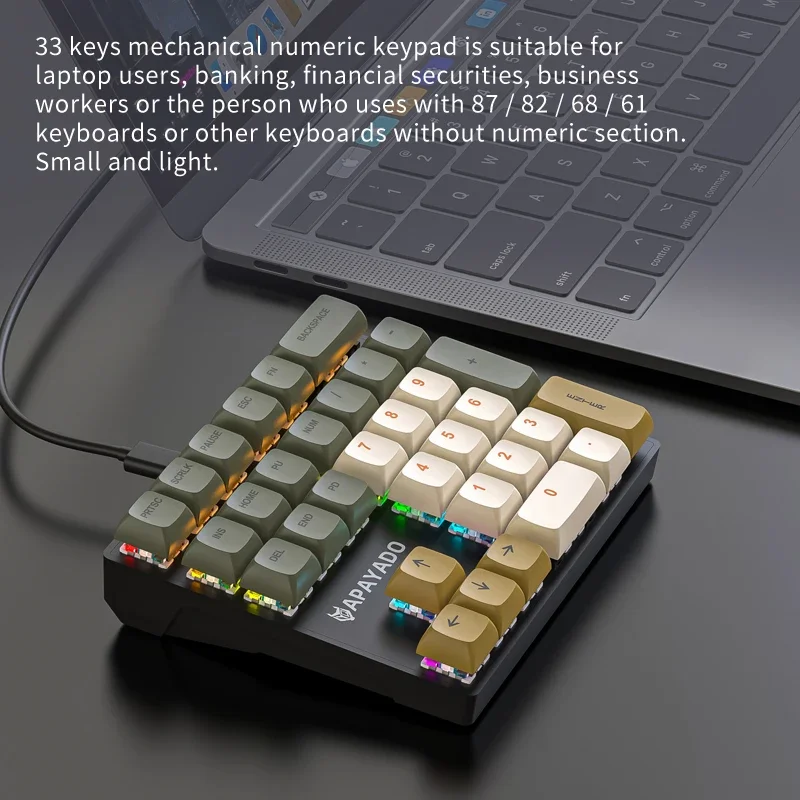 K33 Keypad Numerik Mekanis Ber - Gaming Keyboard 1 Hand ulasan dan harga
