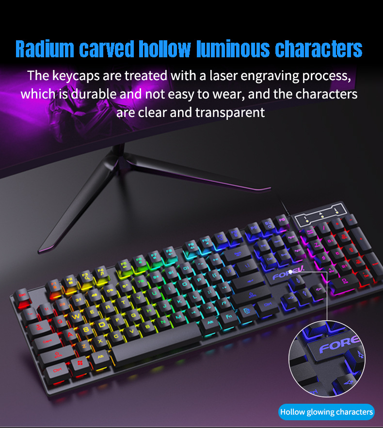 Keyboard Mekanis 104 Tombol de - Keyboard Mouse Bundle Gaming ulasan dan harga